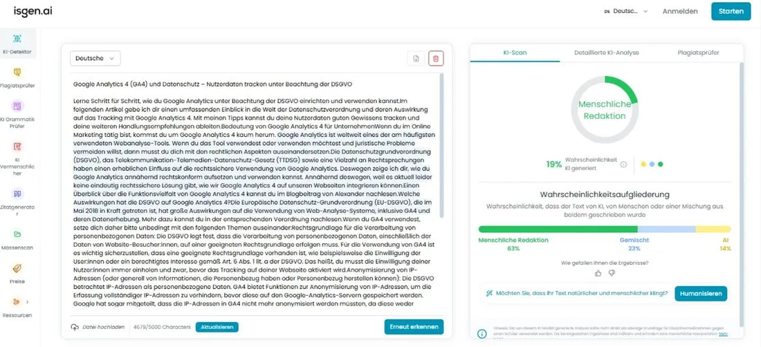 KI Detektor Deutsch: Die moderne Lösung für authentische Inhalte