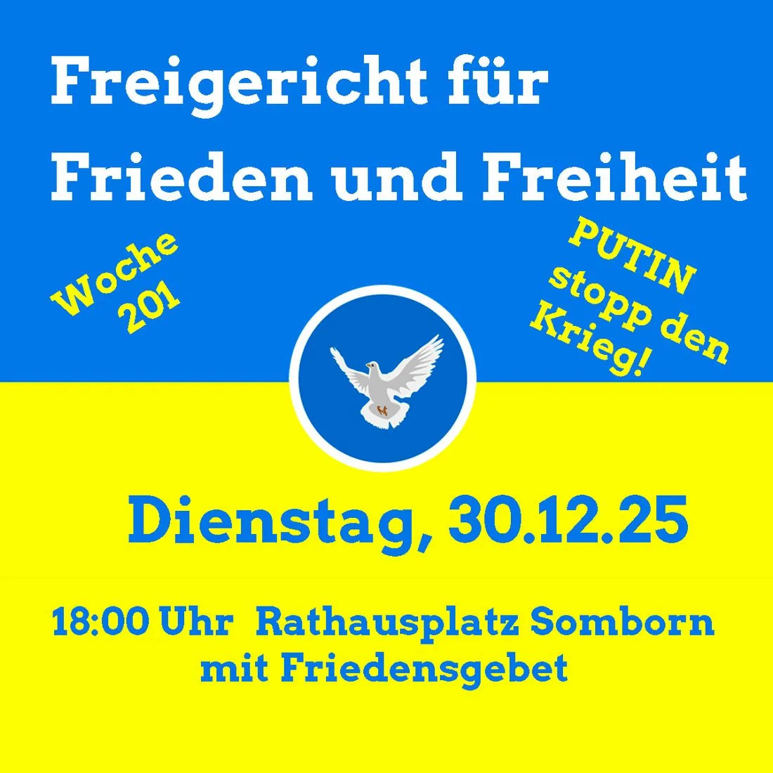 Ukraine-Mahnwache in der 201. Woche