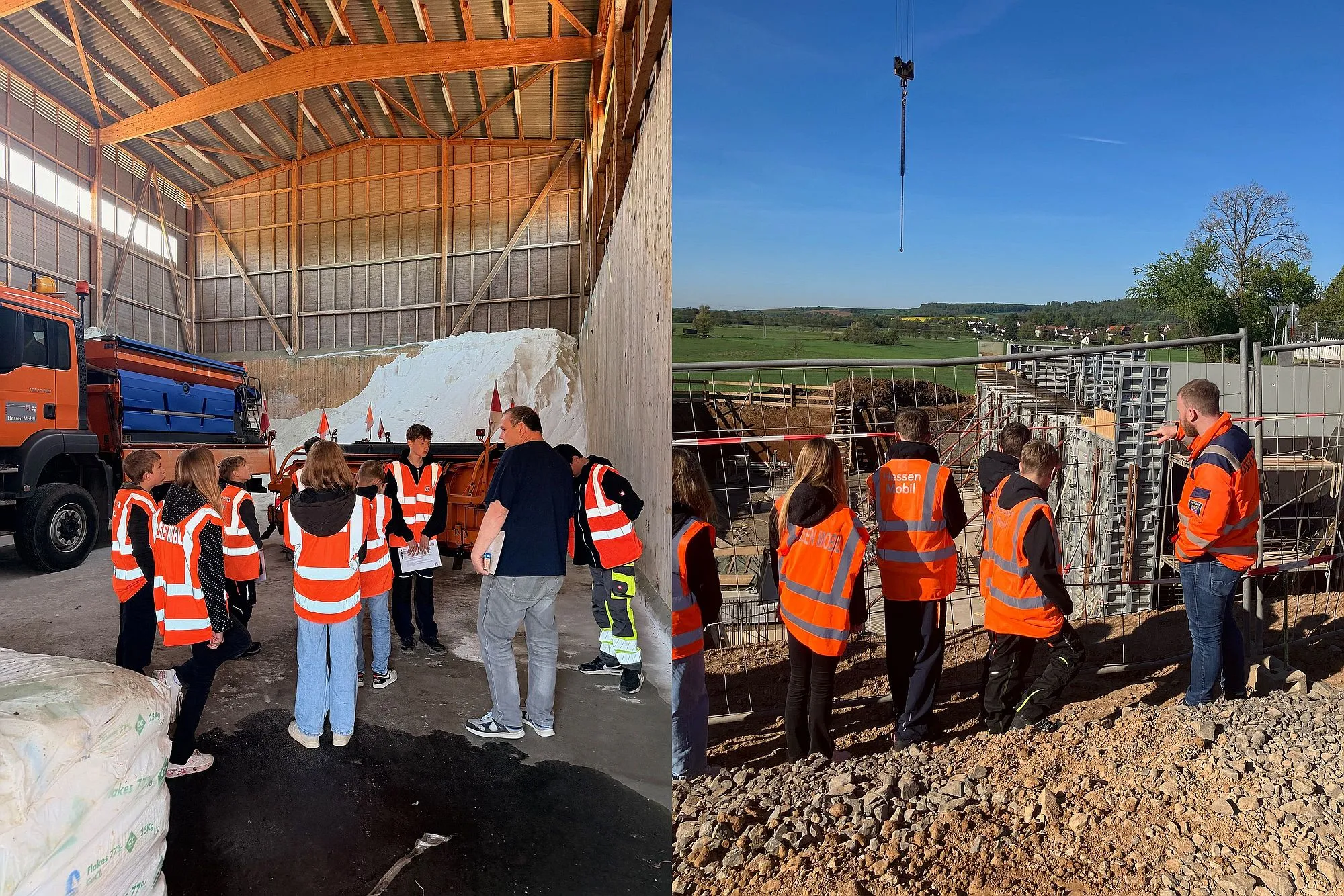 Girls' & Boys' Day bei Hessen Mobil: Baustelle, Fahrzeuge, Schubkarre