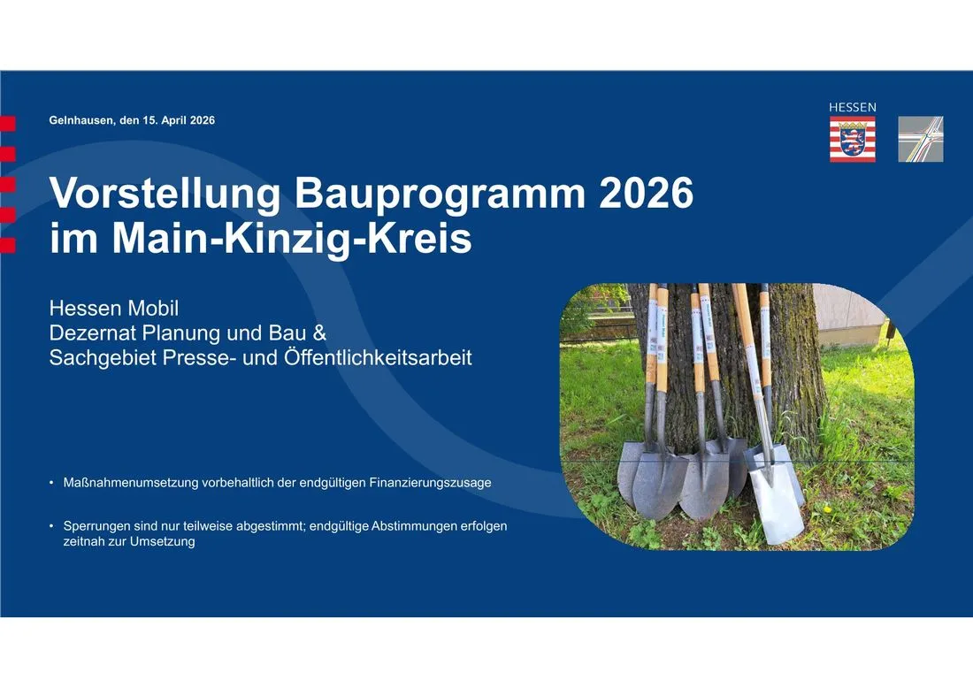 Straßen im Main-Kinzig-Kreis: Hier wird 2026 gebaut