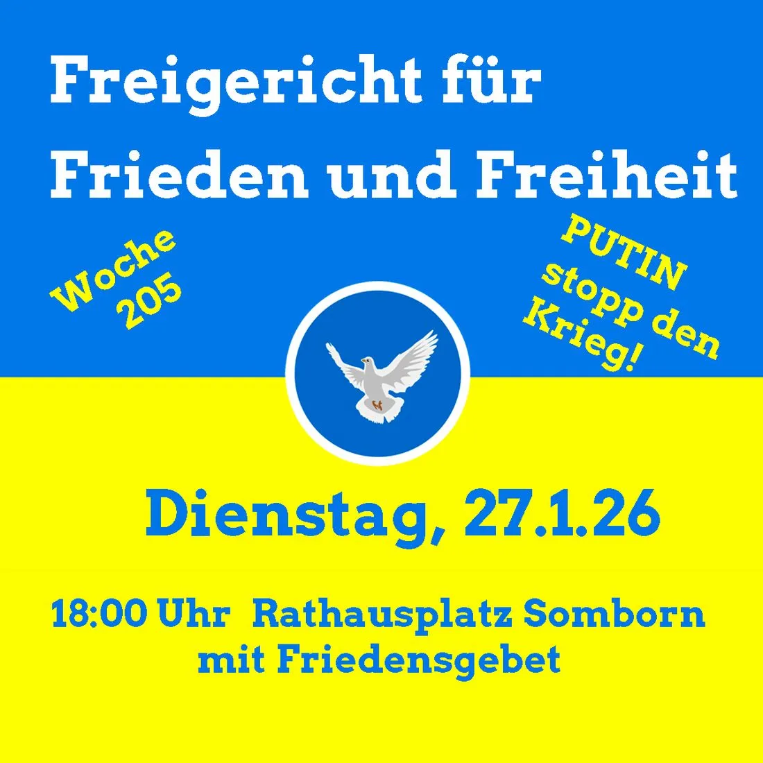 Ukraine-Mahnwache in der 205. Woche