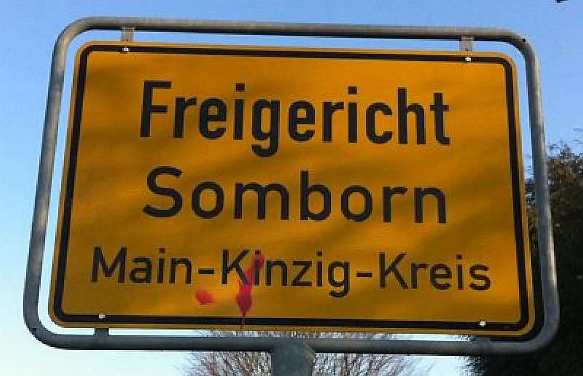 Freigericht: Ortsschilder in Bernbach und Somborn geklaut