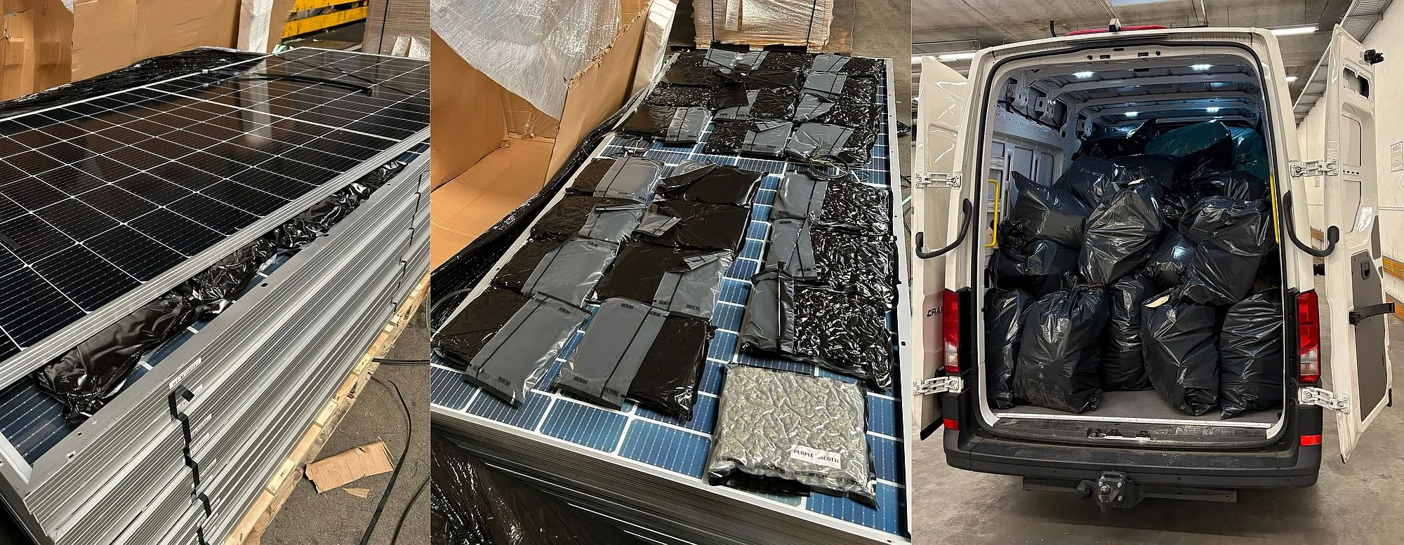 Zoll deckt Marihuana-Schmuggel in Solarmodulen auf