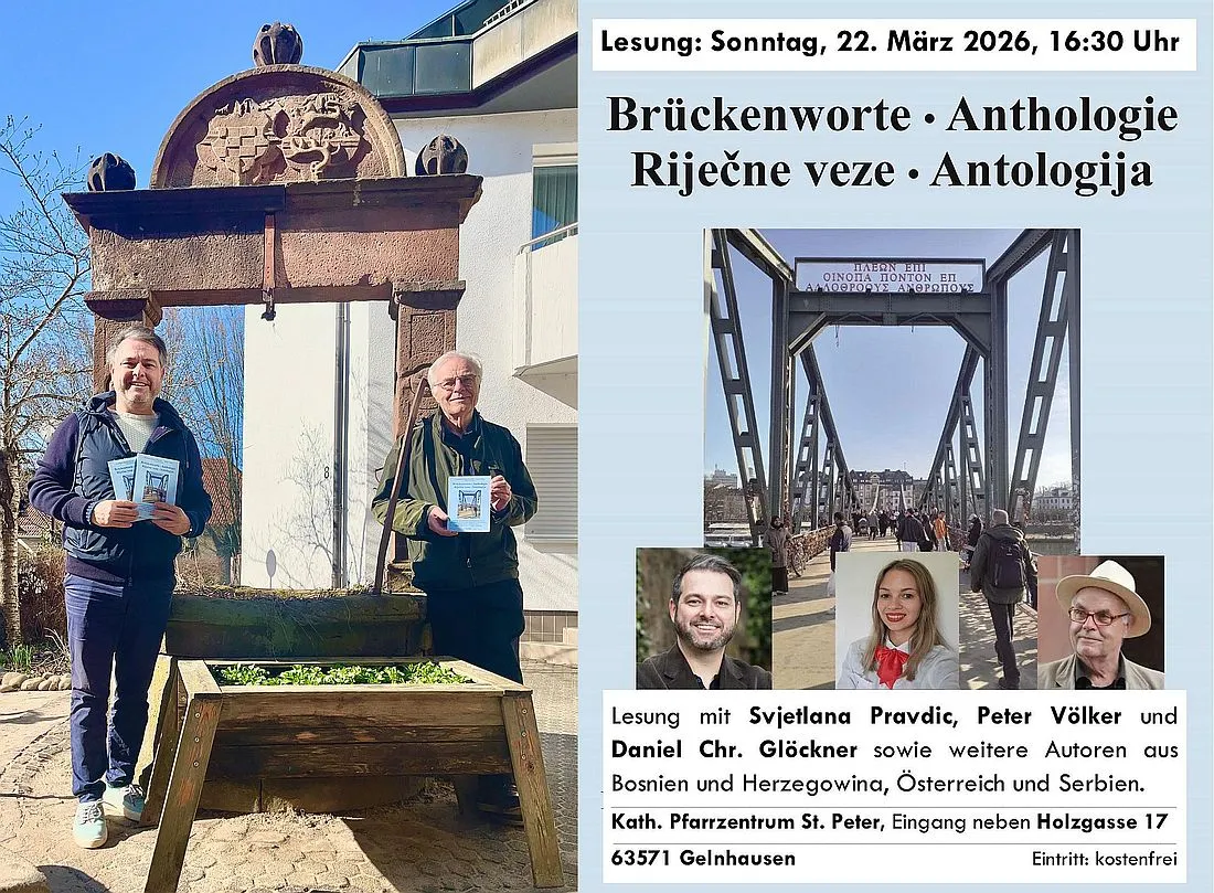 Premierelesung aus internationaler Lyrik-Anthologie „Brückenworte“