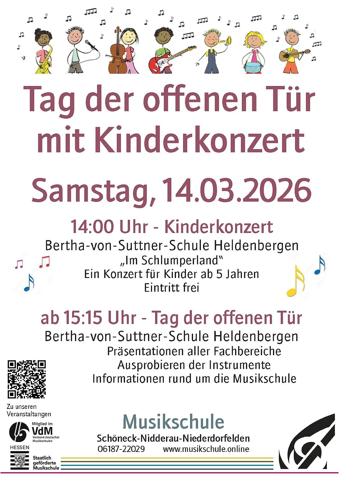 Tag der offenen Tür in der Musikschule mit Kinderkonzert