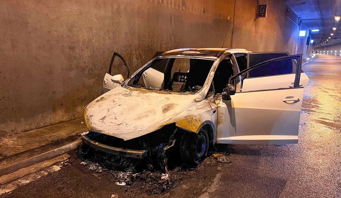 A66: Zwei Verletzte bei Fahrzeugbrand im Autobahntunnel